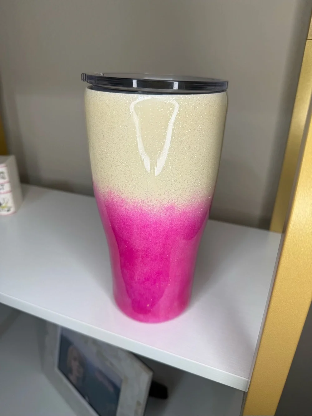 Yeti Ombre Pink & Cream Jeep Girl Stainless Travel Tumbler